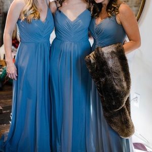Bill Levkoff Slate Bridesmaid Dress